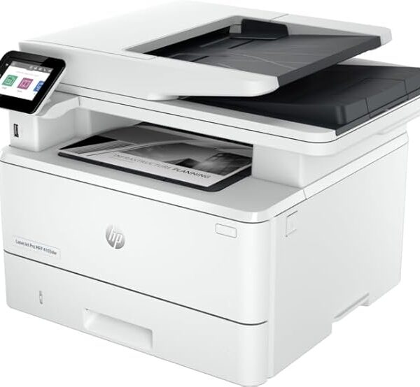 HP LaserJet Pro MFP 4103dw Printer, Up to 42ppm Print Speed, Up to 40cpm Copy Speed, 50 Sheets ADF Capacity, 2.7" Color Touchscreen Display, White 2Z627A