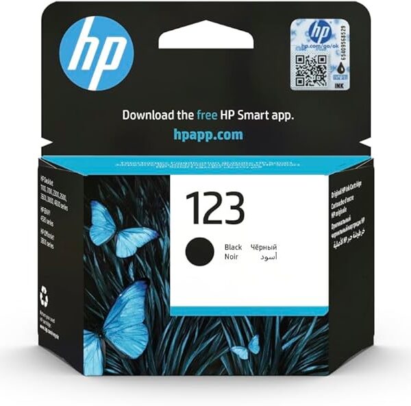 Hp 123 Black Original Ink Cartridge - F6V17Ae