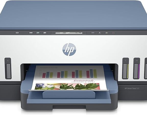 HP Smart Tank 725 All-in-One Printer wireless, Print, Scan, Copy, Auto Duplex Printing, Upto 3 years of printing already included, White/Blue - 28B51A