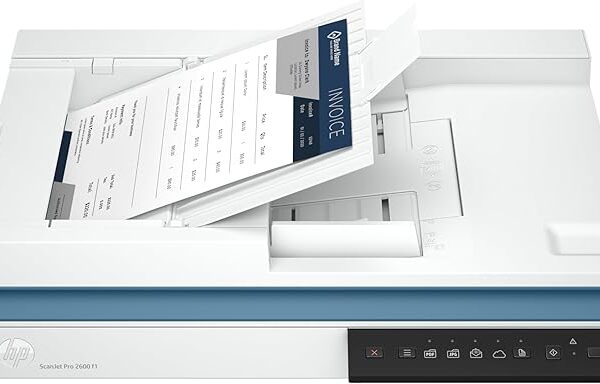 HP ScanJet Pro 2600 f1 Scanner, Flatbed, 60-Sheet ADF, USB 2.0, Up to 1,500 Pages