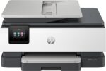 HP OfficeJet Pro 8123 All-in-One Printer, Color, Print, Copy, Scan, Wireless, Automatic document feeder, Two-sided printing, Touchscreen, Quiet mode, Light Cement - 405W0C Visit the HP Store