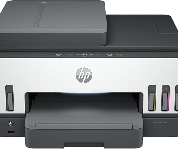 HP Smart Tank 790 All-in-One Printer wireless, Print, Scan, Copy, Fax, Auto Duplex Printing, Document Feeder, Print up to 18000 black or 8000 color pages, White/Grey [4WF66A]