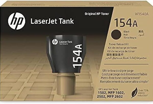 HP 154A Black Original LaserJet Tank Toner Reload Kit - W1540A