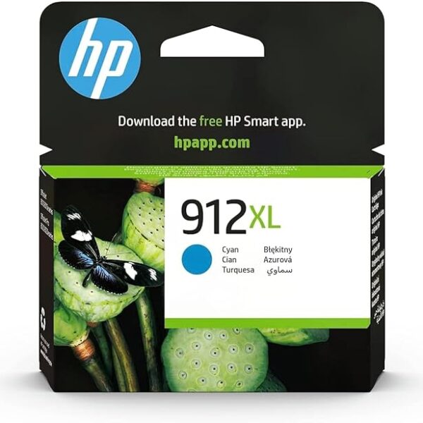 HP 912XL High Yield Cyan Original Ink Cartridge - 3YL81AE Visit the HP Store