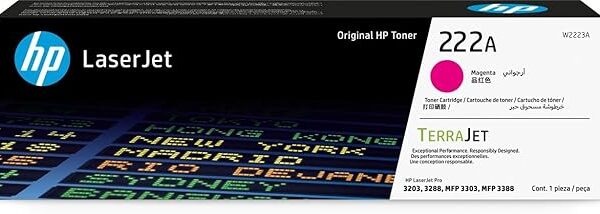 HP 222A Magenta Original LaserJet Toner Cartridge | Compactible with HP LaserJet Pro 3203, 3288, MFP 3303, MFP 3388 Printer Series