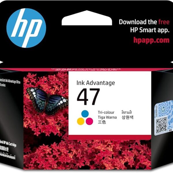 Hp 47 Tri-Color Original Ink Advantage Cartridge, 6Zd61Ae, Cyan, Magenta, Yellow-1pc Visit the HP Store