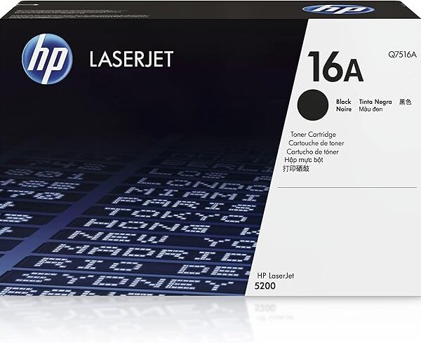 HP 16A Original LaserJet Toner Cartridge, Black - Q7516A