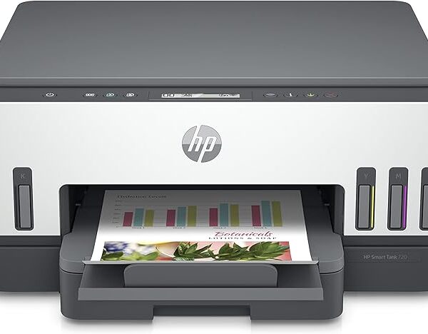 HP Smart Tank 720 All-in-One Printer wireless, Print, Scan, Copy, Auto Duplex Printing, Upto 3 years of printing already included, White/Grey - 6UU46A