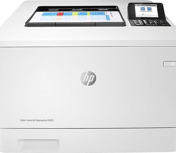 HP LaserJet Enterprise M455dn Colour Laser Printer (Printer, LAN, Duplex, 300-Sheet Paper Tray) White
