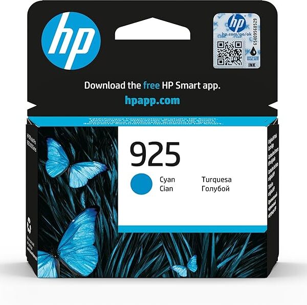 HP 925 Cyan Original Ink Cartridge | Compactible with HP OfficeJet Pro 8123, HP Officejet Pro 8120 series, HP OfficeJet Pro 8130 series